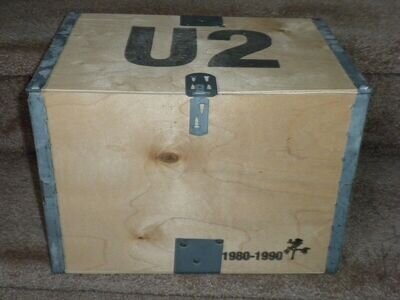 U2 HELMET U2 PROMO THE BEST Of 1980-1990 HELMET AND CRATE - UNOPENED / SEALED!