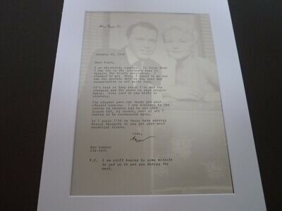 14x11 a4 Official Reproduction Frank sinatra poster peggy lee letter 1974