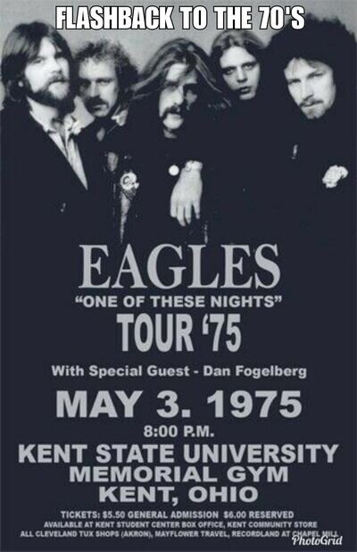 The Eagles 1975 13" X 19" Reproduction Concert Poster