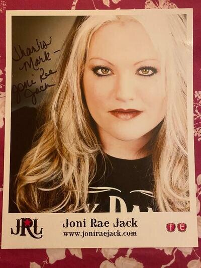 JONI RAE JACK - AUTOGRAPHED SIGNED CARD 10 X 8 (SIGNED TO MARK) COUNTRY SINGER)