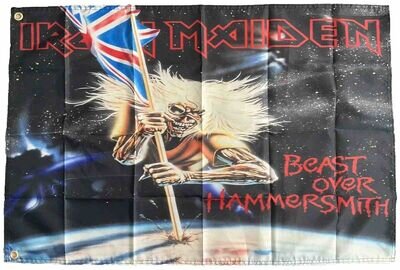 IRON MAIDEN BEAST OVER HAMMERSMITH CLASSIC MUSIC FLAG WALL ART 3x2FT