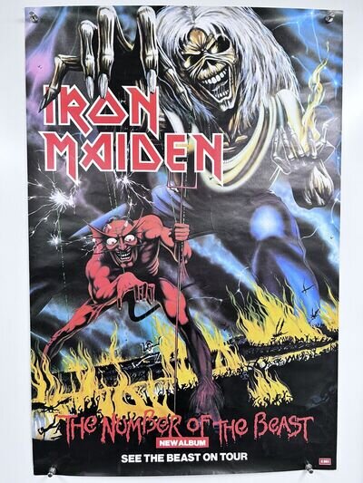 Iron Maiden Poster Original Vintage Number of the Beast EMI Promotional 1982