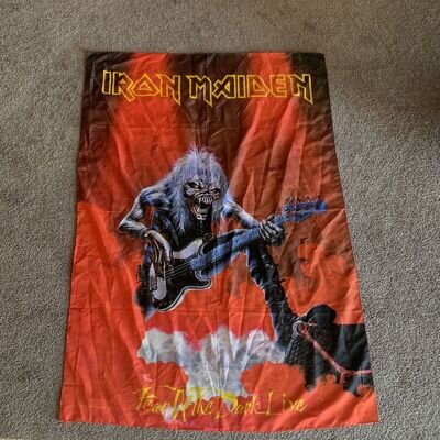 1993 IRON MAIDEN Fear of the Dark Live Wall Hanging Banner 29 x 41 Fabric Poster