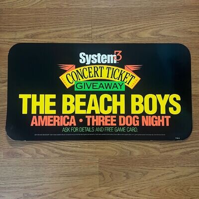 Beach Boys / America - 12.5x23.5 - CARDBOARD CONCERT GIVEAWAY PROMO POSTER