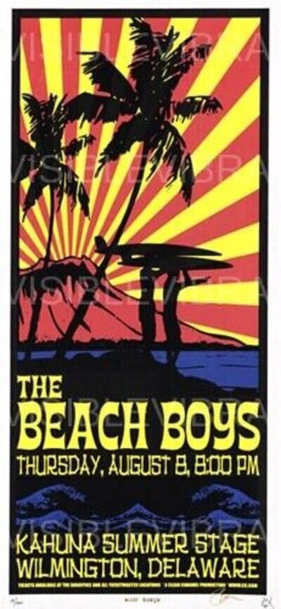 The Beach Boys Concert Poster Delaware 2002