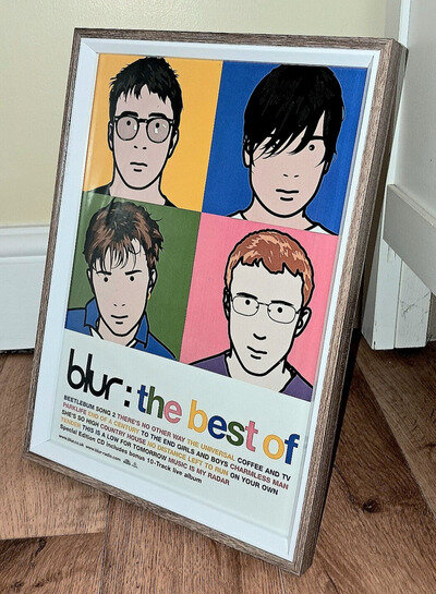 BLUR Best of Vintage Framed 2000 Album Promo A4 Magazine Advert Indie Britpop