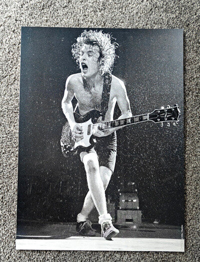 AC/DC - Angus Young - Classic Kerrang Poster - Black&White - ACDC