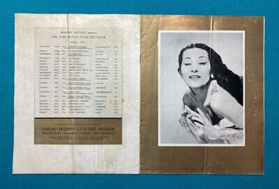 Yma Sumac AUTOGRAPHED with Moises Vivanco 1954 Concert Tour Programme