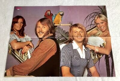 ABBA POSTER 1977 Swedish Poster Magazine 1970s Vintage Rare