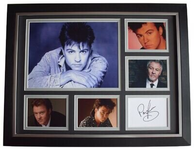 Paul Young Signed Autograph 16x12 framed photo display Music AFTAL COA