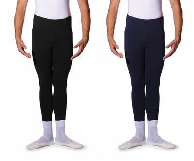 ROCH VALLEY Mens and Boys Cotton/Lycra Stirrup Leggings Dance Ballet Black Navy