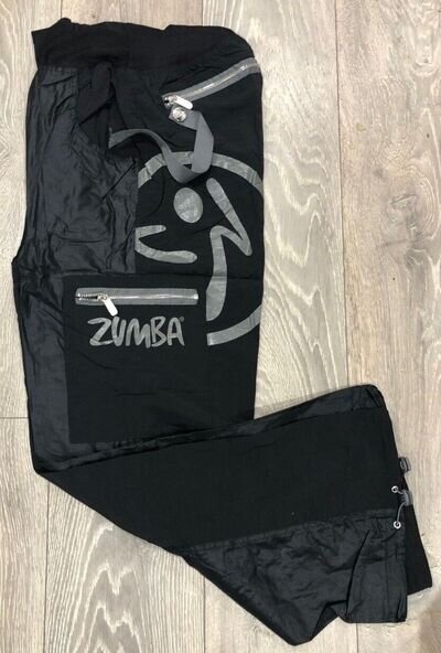 Mens unisex BLACK size XS S L XL 18 Zumba fitness cargo pants trousers dance