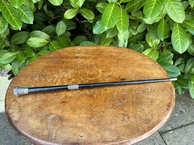 Antique Ebonised Wooden Sterling Silver Conductors Baton Early 20th 1917