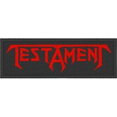 Testament - Logo Red (10x4cm) Embroidered Patch Music Band Thrash Metal