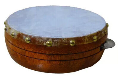 Dhapli Goat Skin Cover Wood Pro Khamak Khanjera Hand Drum Drums / Percussion