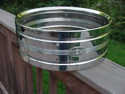 ROGERS vintage DYNASONIC 1973s drum shell 5x14 Chrome Over Brass - free shipUS48