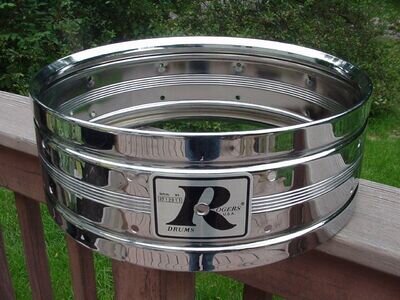 vintage ROGERS DYNASONIC 1970s drum shell 5x14 Chrome Over Brass - free shipUS48