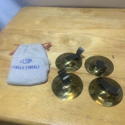 Two Sets of Brass "Elton" Antique/Vintage Finger Cymbals