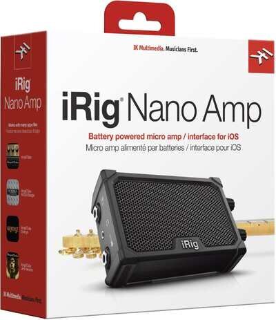 iRig Nano Amp Battery power Micro interface for iOS with 3" Neodynium speaker