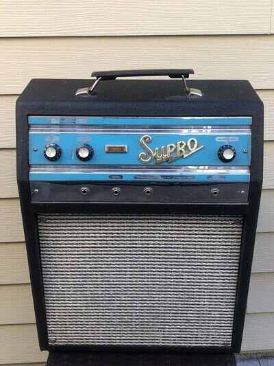 Vintage Retro Supro Trojan S6616 1x10 Amplifier Amp Vintage 1960’s With Jensen!