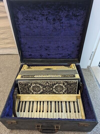 Vintage Wurlitzer Accordion, With Case, Raymond Wallbank