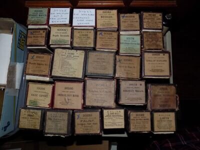 Bulk Job Lot of 29 Aeolian Orchestrelle Aeolian Grand Organ rolls 58 note