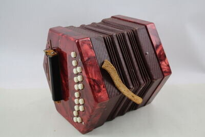 Scholer Button Concertina 16 Button Working Vintage Instrument