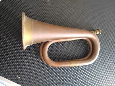 vintage copper and brass bugle Small dent. As shown in picture.