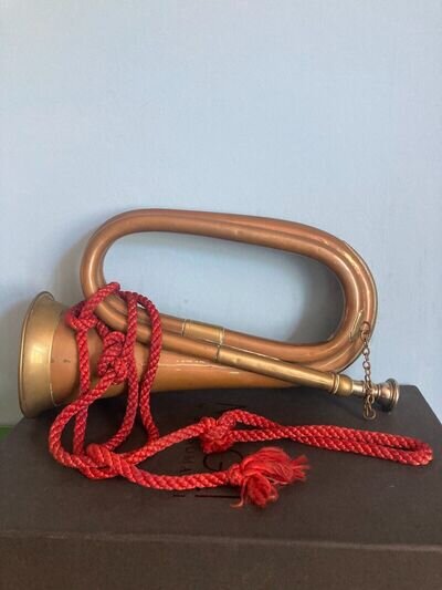 vintage copper and brass bugle