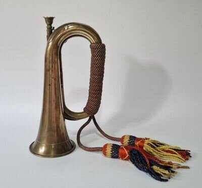 Vintage Regimental Military Style Brass Trumpet / Bugle