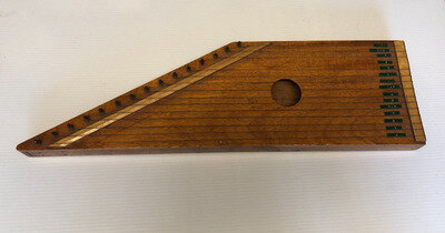 Vintage Wooden Zither 15 String Harp