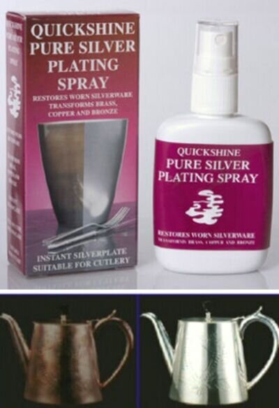 QUICKSHINE PURE SILVER PLATING SPRAY - SILVER PLATE YOUR FLUTE QUICKLY