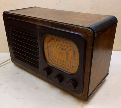 Rees Mace Cameo EL80 Vintage Valve Radio 1940s Wood Bakelite London WW2 MW LW SW