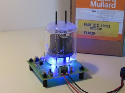 Static / Lightning detector with NOS Mullard QQZ03-20 valve Tube DIY kit