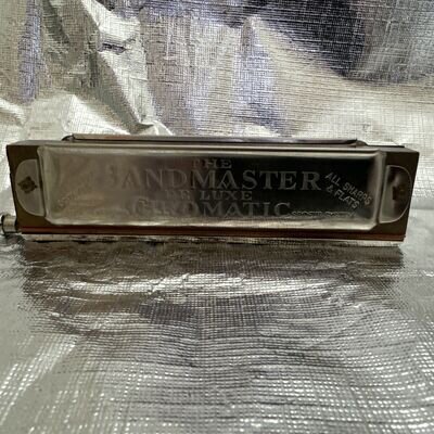 Vintage The Band Master De Luxe Chromatic Harmonica Bandmanster/ Original Box