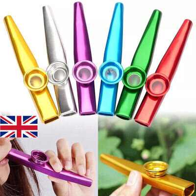 6Pcs/Set Metal Kazoo Instrument Mouth Flute Musical Party Musical Gift Flute Toy