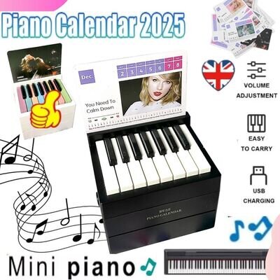 2025 Taylor Swift Piano Calendar, with Music Sheets Toy Piano Musical Instrument