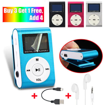 MP3 Mini Style Portable LCD Music Screen Media Player UK 32GB USB Clip Fast Hot