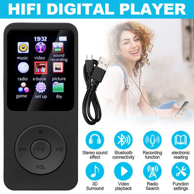 Support 128GB Bluetooth MP4/MP3 Lossless Music Player FM Radio Recorder Sport UK