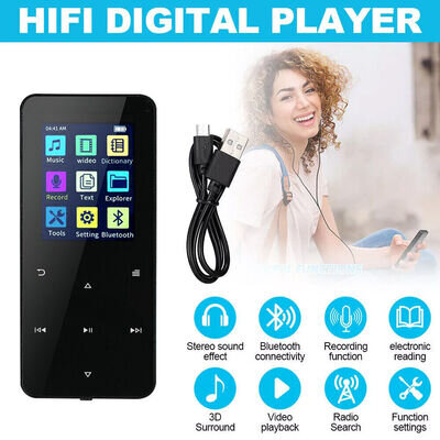 64G Portable Bluetooth Support MP4/MP3 Lossless Music Player Media Recorder NEW