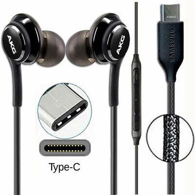 Samsung Galaxy AKG USB C Type C Headphones Earphones Earbuds Stereo Music Sports