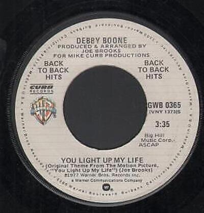 Debby Boone You Light Up My Life 7" vinyl USA Warner Bros 1977 in generic sleeve