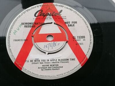 WAYNE NEWTON UK 45 CAPITOL DEMO I'LL BE WITH YOU IN APPLE BLOSSOM TIME