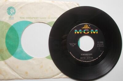 Wayne Newton: "Remembering" b/w "Angelica". US MGM K 13936. 1968. Original 7"45.