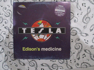 TESLA " EDISONS MEDICINE " 1990 LTD EDITION GREEN COLOURED 12" SINGLE