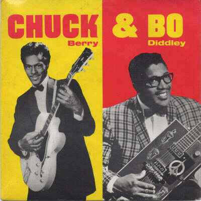 Chuck Berry & Bo Diddley - Chuck & Bo (7", EP, Mono, 4 P) (Very Good Plus (VG+))