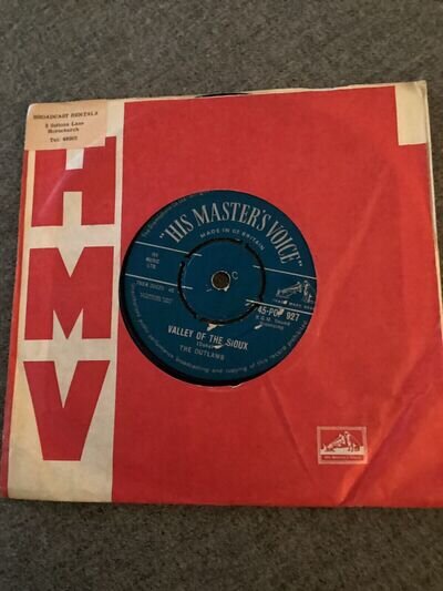 The Outlaws - Valley Of The Sioux - 7" Vinyl Single- Rare