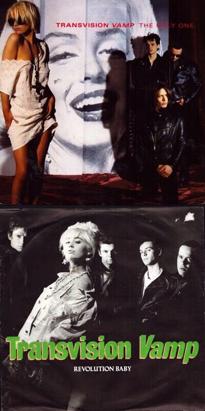 2x Transvision Vamp7" Vinyl: The Only One (1989) Revolution Baby (1988) VG+ cond