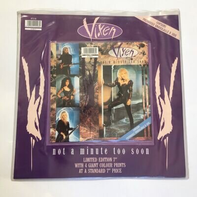 Vixen - Not A Minute Too Soon 7" - Ltd Edition with 4 Prints - MTS93