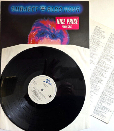 Aldo Nova – Subject LP Album vinyl record 1983 on epic import rock